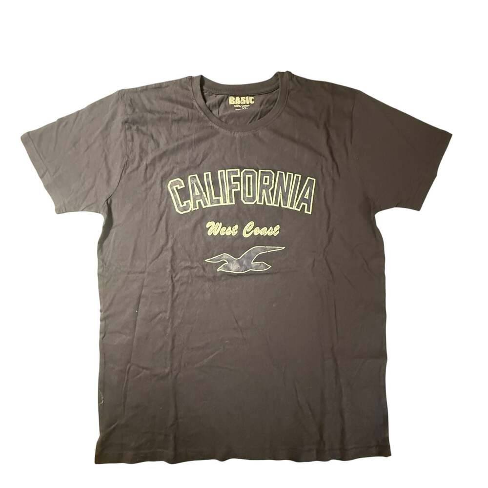 BASIC California West Coast Graphic T-Shirt Black Size XL